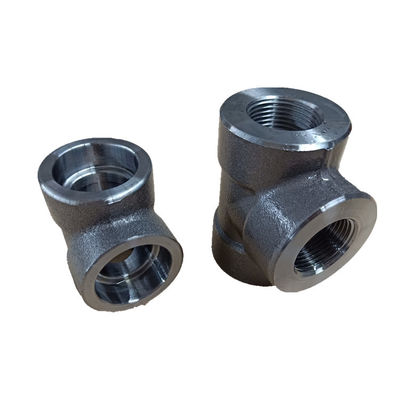 casting  ss pipefittings Forged fittings screw thread Equal tee Sand blasting