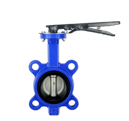 Wafer Dn25 Butterfly Valve Lug Type Manual Anti Corrosive Seal