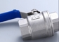 Stainless Steel 304 2pc Floating Ball Valve Threaded Ends 1000wog